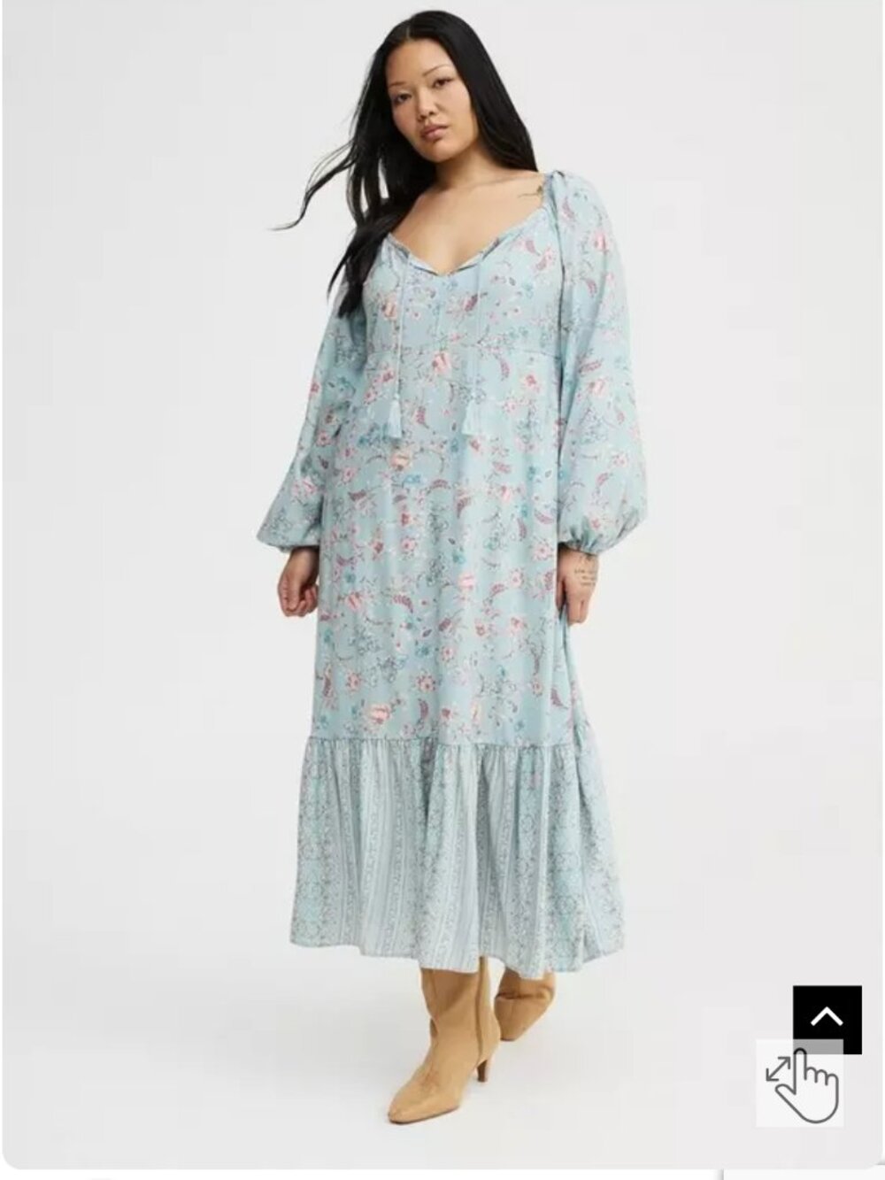 TORRID Long Sleeve Peasant Dress